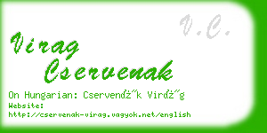 virag cservenak business card